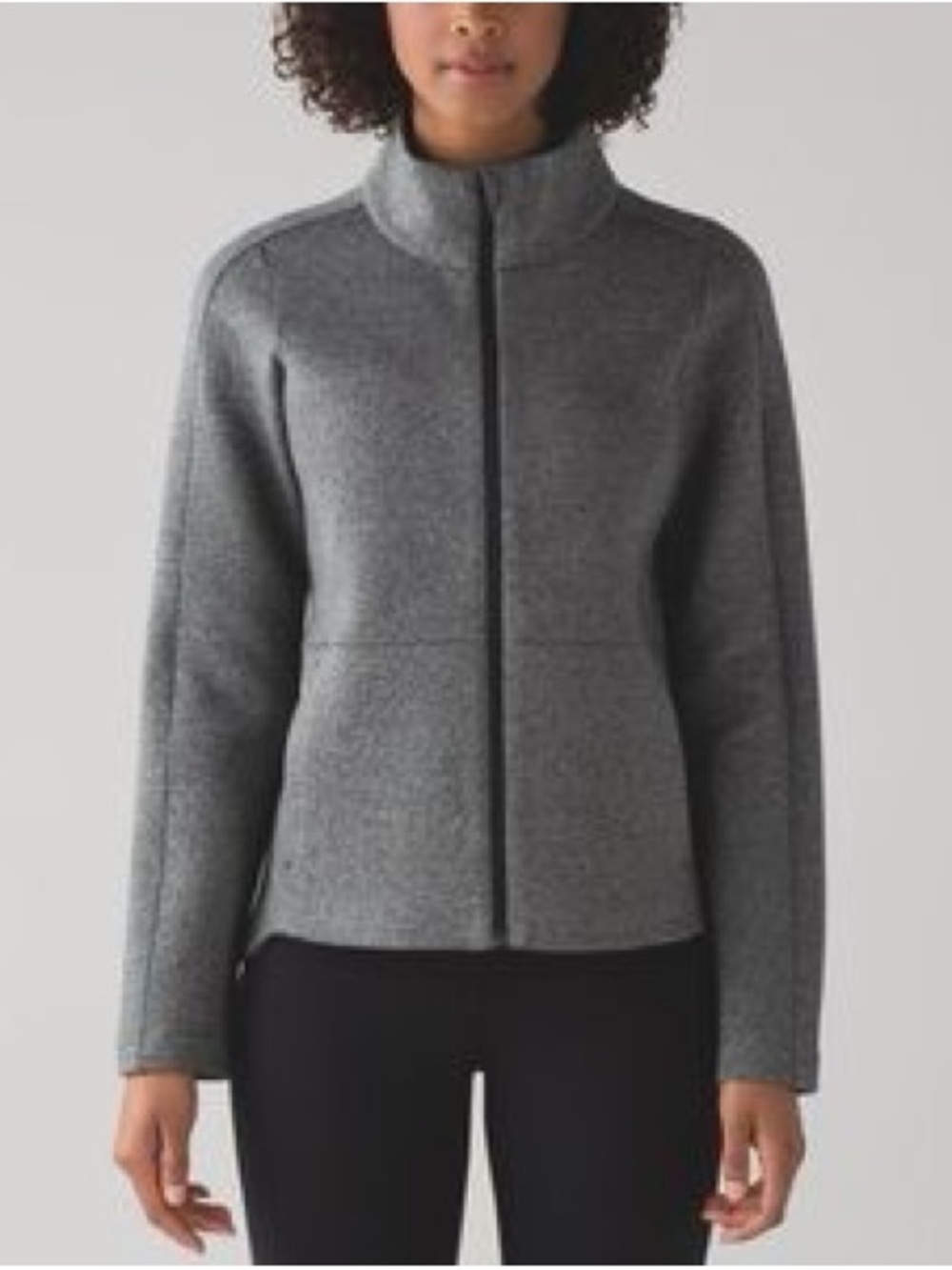 Lululemon Going Places Jacket in Heathered Speckled gray/Black.